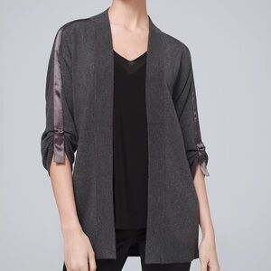 WHBM Ribbon Detailed Open Cardigan, sz L